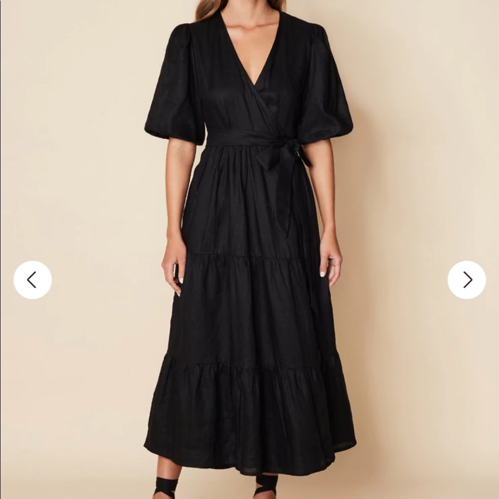 Faithfull the brand midi wrap dress